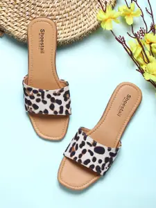 Shoestail Women Printed Open Toe Flats
