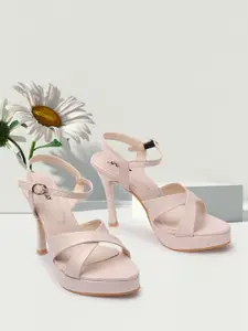 RINDAS Cream-Coloured Party Stiletto Sandals