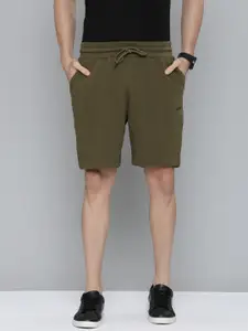 Levis Men Olive Green Solid Pure Cotton Shorts