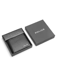 Police Men Leather Two Fold Wallet