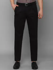 Allen Solly Men Black Tapered Fit Pleated Trousers