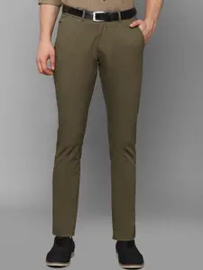 Allen Solly Men Olive Green Slim Fit Trousers