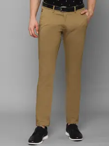 Allen Solly Men Brown Solid Slim Fit Casual Trousers