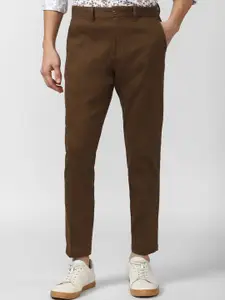 Peter England Casuals Men Brown Slim Fit Chinos Trouser