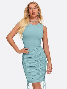 LONDON BELLY Turquoise Blue Bodycon Dress