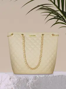 FLYING BERRY Textured PU Structured  with Quilted Shoulder Hand Bag