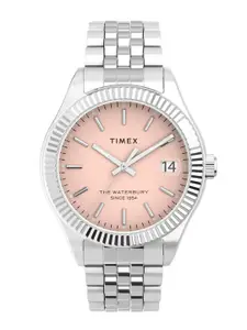 Timex Women Solid Dial & Stainless Steel Straps Analogue Watch TW2V31500
