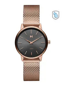 MVMT Women Grey Dial & Rose Gold Toned Straps Avenue Analogue Watch 28000224