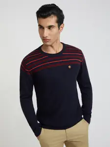 Raymond Men Navy Blue Pullover