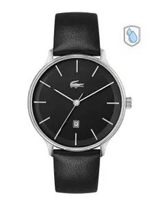 Lacoste Men Black Dial & Leather Straps Analogue Watch 2011199