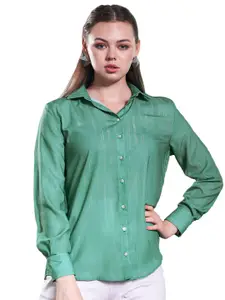 NEOFAA Women Green Casual Shirt