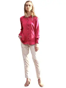 NEOFAA Women Pink Casual Shirt