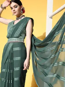Saree mall Striped Saree with Solid border