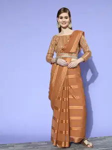 Saree mall Striped Saree with Solid border