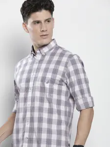 Nautica Men Slim Fit Checked Button-Down Collar Casual Shirt