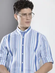 Nautica Men Classic Fit Striped Button-Down Collar Casual Shirt