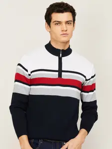 Fame Forever by Lifestyle Men Blue Striped Sweatshirt