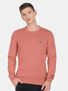 Arrow Sport Men Pink Solid Pullover