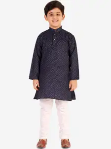 Pro-Ethic STYLE DEVELOPER Boys Printed Pure Cotton Kurta with Pyjama