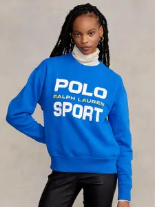 Polo Ralph Lauren Women Blue Printed Sweatshirt
