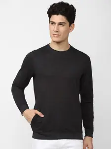 Peter England Casuals Men Black Sweatshirt