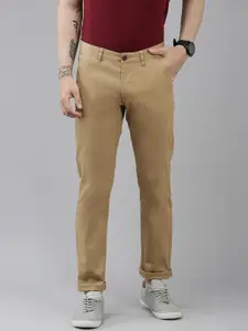 Van Heusen Sport Men Solid Slim Fit Mid-Rise Trousers