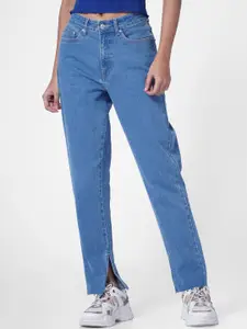 ONLY Women Blue Straight Fit High-Rise Jeans