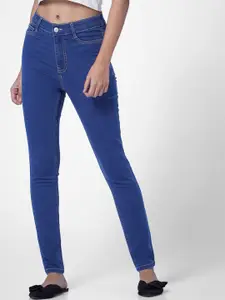 ONLY Women Blue Skinny Fit High-Rise Jeans