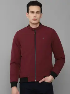 Louis Philippe Jeans Men Maroon Bomber Jacket