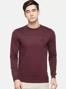 Wildcraft Men Solid Burgundy Sweatshirt