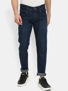 V-Mart Men Blue Low Distress Light Fade Jeans