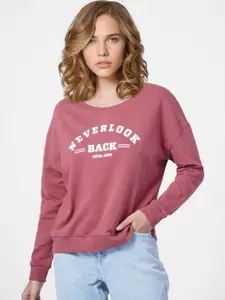ONLY Women Pink Printed Sweatshirt