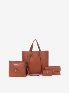 Black Spade Women Set of 4 Tan Hand Bags