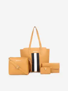 Black Spade Women Set of 4 Mustard Hand Bags