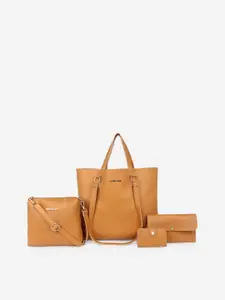 Black Spade Women Set of 4 Yellow Hand Bags