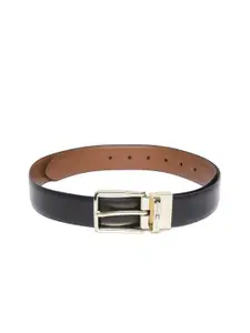 Tommy Hilfiger Men Black & Tan Brown Solid Reversible Leather Belt