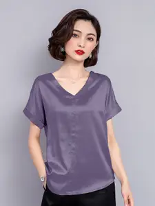 JC Collection Women Purple Extended Sleeves Top