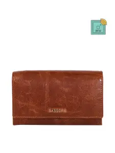 Sassora Women Textured Leather Envelope Purse