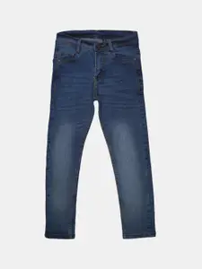 V-Mart Boys Blue Mildly Distressed Light Fade Jeans