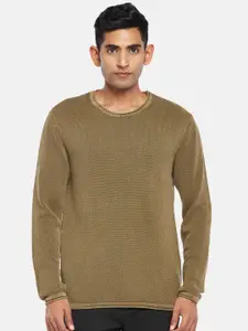 BYFORD by Pantaloons Men Olive Green Solid Pullover