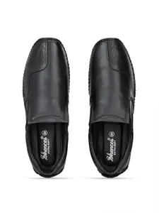 SHENCES Men Leather Shoe-Style Sandals