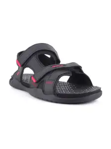 Sparx Men Black Solid Sports Sandals