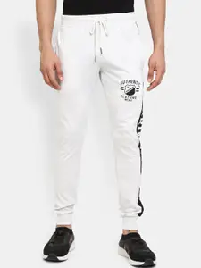 V-Mart V-Mart Men Grey Melange Regular Fit Printed Joggers
