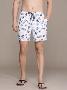 Nautica Men Brand Logo Printed Swim Shorts