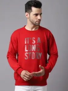 VIMAL JONNEY VIMAL JONNEY Men Maroon Printed Sweatshirt