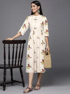 Libas Printed Cotton Midi Dress