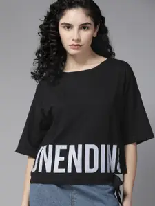 Roadster Woman Typographic Print Top