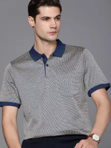 Raymond Men Printed Polo Collar Pure Cotton T-shirt
