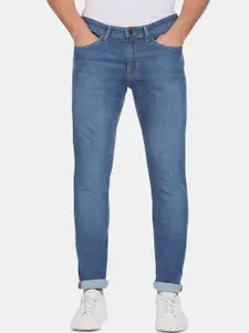 Arrow Sport Men Blue Slim Fit Mildly Distressed Light Fade Jeans