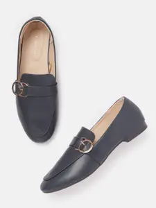 Van Heusen Woman Solid Loafers with Buckle Detail